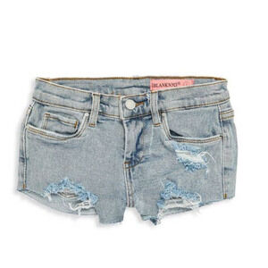 BLANK NYC Girl's Distressed The Barrow High Rise Denim Shorts Size 7 NWT